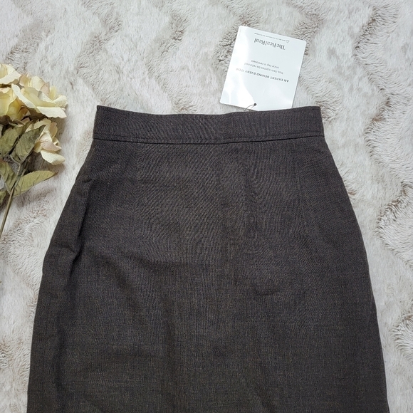 Jil Sander Wool Blend Gray Pencil Straight Skirt Size 36 - Picture 2 of 9